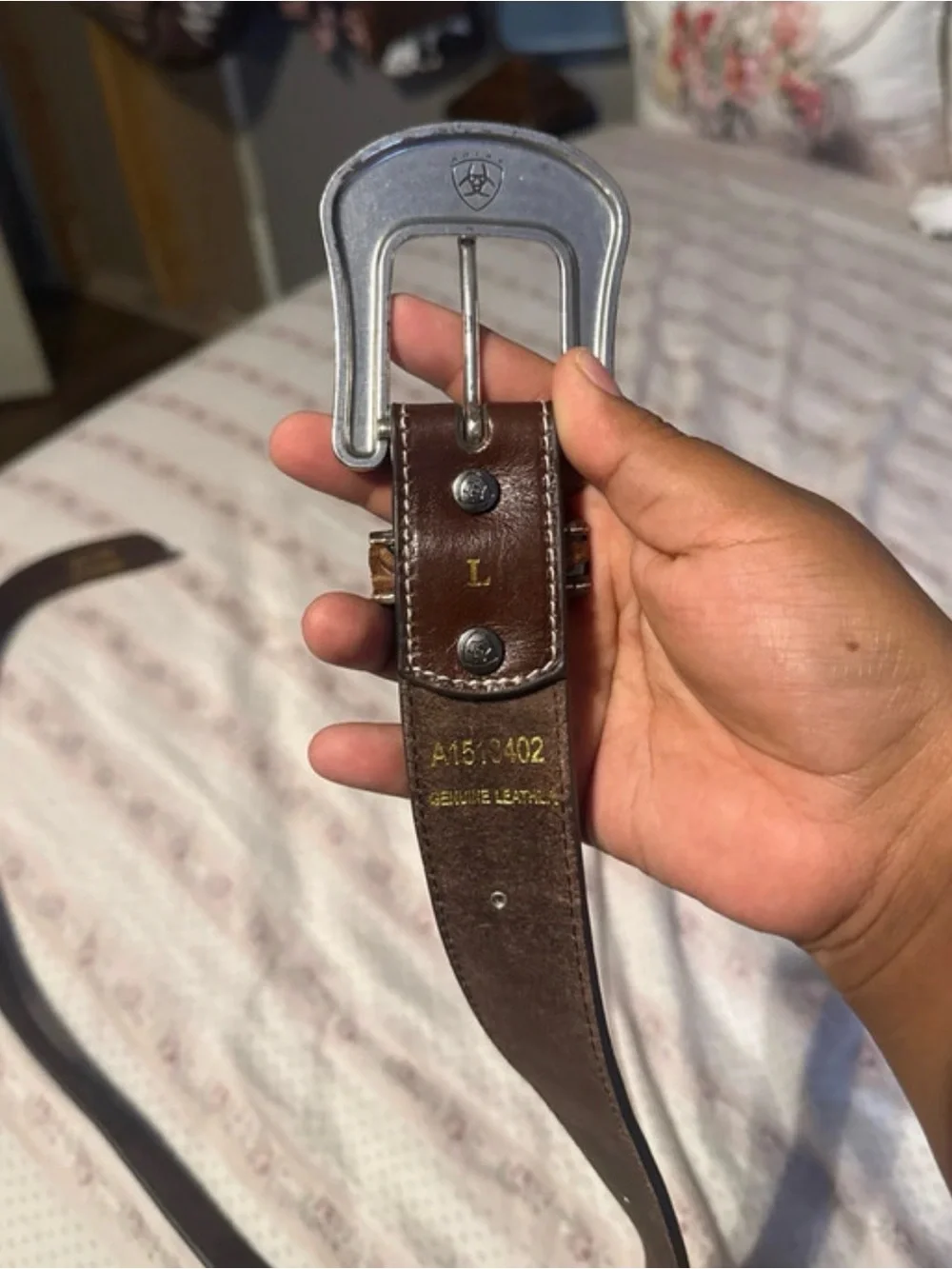 Ariat brown tooled